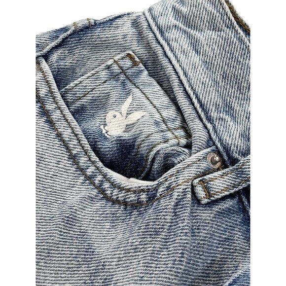 Playboy By PacSun Light Wash Womens Jeans Size 23 100% Cotton Denim Machine Wash - Picture 5 of 12